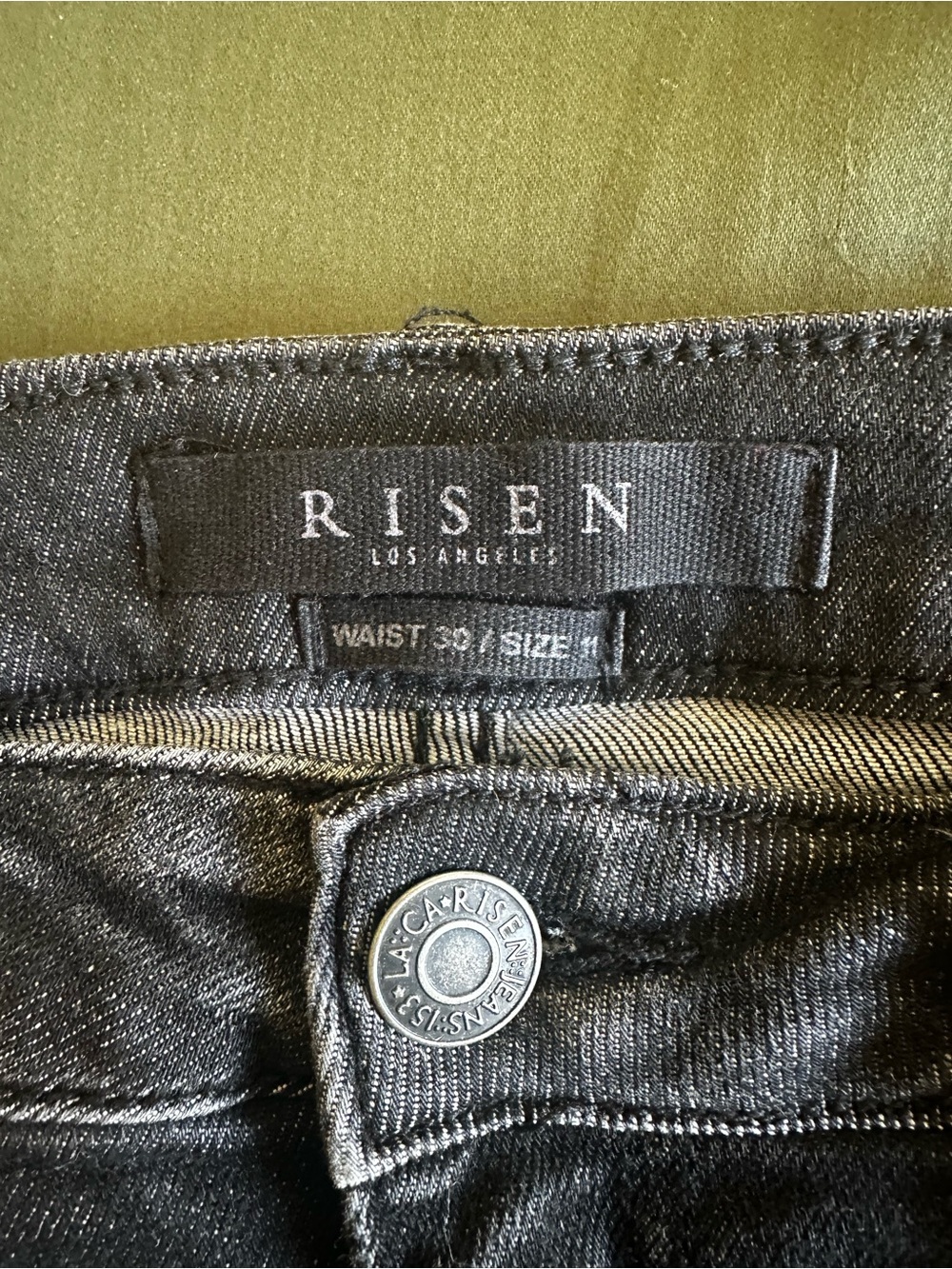 Women’s Distressed Black Skinny Jeans with Frayed Hems - Picture 3 of 4